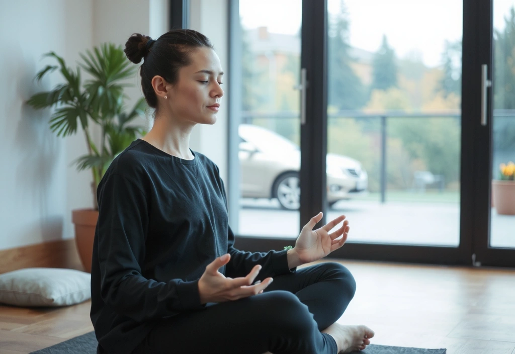 Persona meditando para reducir el estrés
