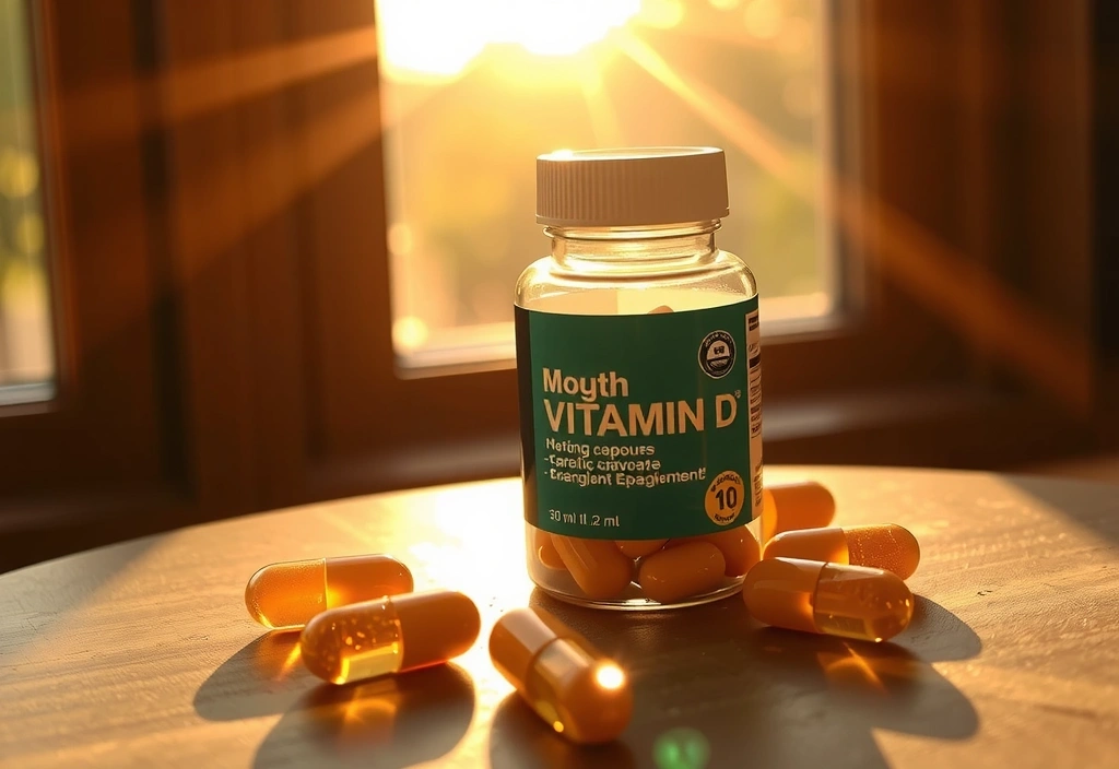 Cápsulas de vitamina D y luz solar